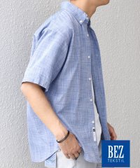 SHIPS any MEN/SHIPS any: BEZ TEXTILE マルチカラー ストライプ/ソリッド ボタンダウン ショートスリーブ シャツ◇/508174568