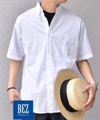 SHIPS any MEN/SHIPS any: BEZ TEXTILE マルチカラー ストライプ/ソリッド ボタンダウン ショートスリーブ シャツ◇/508174568
