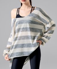 TeddyShop/テディショップ Teddyshop レディース水着 長袖ボーダーメッシュトップス+ダブルストラップビキニ 3点セット [大きいサイズ有] 【返品不可商品】/508174617