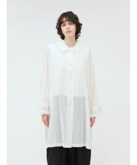 mizuiro ind/mizuiro ind シアーステンカラーロングシャツ/508174636