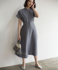 KUMIKYOKU（LARGE SIZE）/【洗える・ドライタッチ】シアーボイルフロントタック ワンピース/508174644