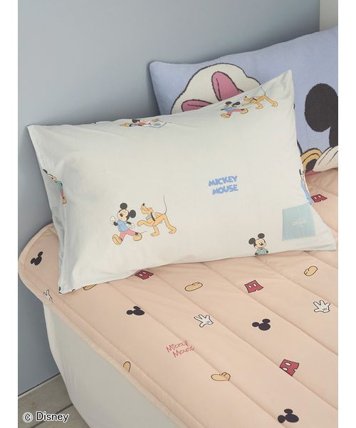 【 gelato pique】ディズニー　ピローケース Sleep】Mickey&Minnie / プリントピローケース(508174682