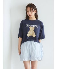 gelato pique/【ONLINE限定】【接触冷感】ベアワンポイントTシャツ&ストライプショートパンツセット/508174696