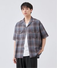 B.C STOCK/レーヨン オンブレチェック ハーフスリーブ オープンカラーシャツ/508174919