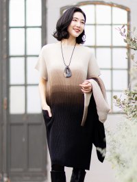 SPECCHIO/スペッチオ SPECCHIO シャトルプリーツ サックワンピース(ポケット付き)/508175217