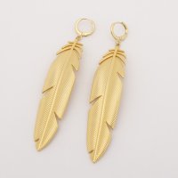 AGATHA PARIS/アガタ パリ AGATHA PARIS プリュムイヴェールロングピアス、フェザー、ゴールド/508175473