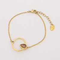 AGATHA PARIS/アガタ パリ AGATHA PARIS ニュアンスイヴェールブレスレット、カットアウトサークル&ストーン、ピンク／ゴールド/508175499