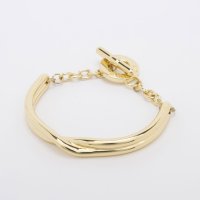 AGATHA PARIS/アガタ パリ AGATHA PARIS ツイストブレスレット、2連、ゴールド/508175509