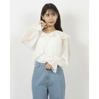 feepur/フェピュール feepur ドビードットシフォンフリルブラウス/508175802