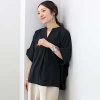 Aletta vita/アレッタ ヴィータ Aletta vita 汗染み防止加工スキッパードルマンプルオーバー/508176056