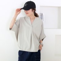 Aletta vita/アレッタ ヴィータ Aletta vita 汗染み防止加工スキッパードルマンプルオーバー/508176056