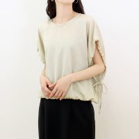 Aletta vita/アレッタ ヴィータ Aletta vita シワ加工サテン袖口ドロストブラウス/508176057