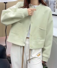 aimoha/アイモハ aimoha シンプルデザインノーカラージャケット/508176086