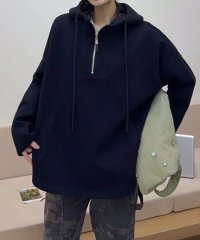 aimoha/アイモハ aimoha オーバーサイズハーフジップフーディ/508176091