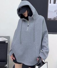 aimoha/アイモハ aimoha オーバーサイズハーフジップフーディ/508176091