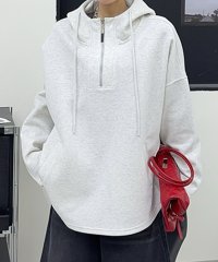 aimoha/アイモハ aimoha オーバーサイズハーフジップフーディ/508176091