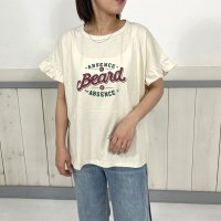 CRB/シーアールビー CRB 袖フリルプリントTシャツ/508176167