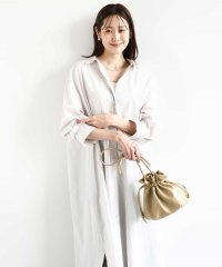 MK MICHEL KLEIN/コットンリネンロングシャツワンピース/洗える/508176907