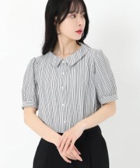 STRAWBERRY FIELDS/ストライプパール釦ブラウス/508178711