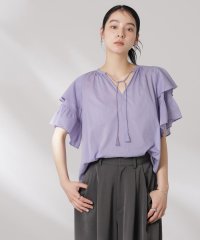 nano・universe/made in india コットンフリルスリーブブラウス/507889204