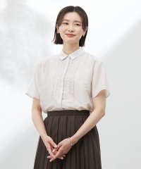 J.PRESS LADIES（LARGE SIZE）/【洗える】フリルジャージー ブラウスライク カットソー/508120006