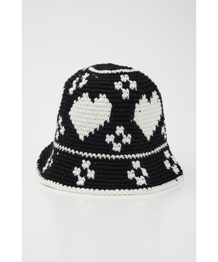 HEART KNIT BUCKET ハット(508176972) | スライ(SLY) - d fashion HEART KNIT BUCKET ハット(508176972) | スライ(SLY) - d fashion