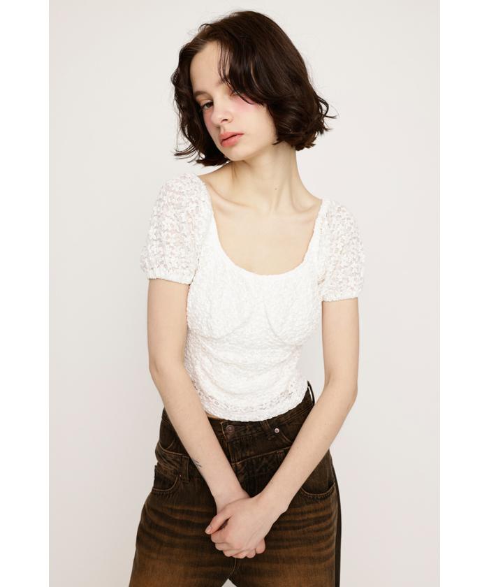 PUFF SLEEVE GATHER CUT トップス(508176974) | スライ(SLY) - d PUFF SLEEVE GATHER CUT トップス(508176974) | スライ(SLY) - d