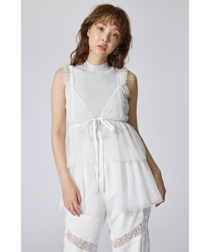 ボリュームチュールジレ(508176976) | リエンダ(rienda) - d fashion ボリュームチュールジレ(508176976) | リエンダ(rienda) - d fashion