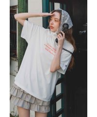 rienda/ロゴプリントルーズTシャツ/508176992