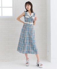 REDYAZEL/バイカラーチェックノースリーブシャツワンピース/508177045