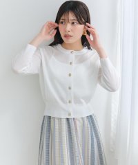AND COUTURE/クルーネックシアーカーディガン/508177052
