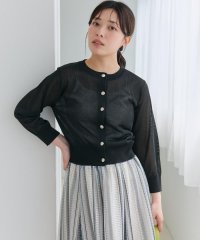 AND COUTURE/クルーネックシアーカーディガン/508177052