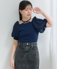 AND COUTURE/シアースリーブクロスネックプルオーバー/508177053