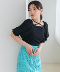 AND COUTURE/シアースリーブクロスネックプルオーバー/508177053