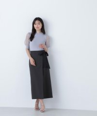 NATURAL BEAUTY BASIC/バイカラーリボンナロースカート/508177063