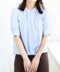OFUON/フロントタックジョーゼットブラウス（五分袖）/UVカット/接触冷感/洗える/WEB限定サイズあり/508179239