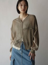 RADIATE/ラディエイト RADIATE メッシュ×シアー配色ダブルジップブルゾン/508179276