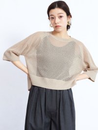 GRANDTABLE/グランターブル Grandtable メッシュニットプルオーバー/508179303