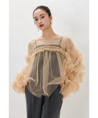niana/ニアナ niana チュールフリルブラウス トップス ボリューム袖 結婚式 同窓会 お呼ばれ/505935851