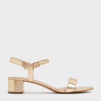 CHARLES & KEITH/ブロックヒール アンクルストラップサンダル/507080380