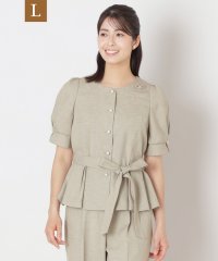 TO BE CHIC(L SIZE)/【L】リネンライク ブラウスジャケット/508130540