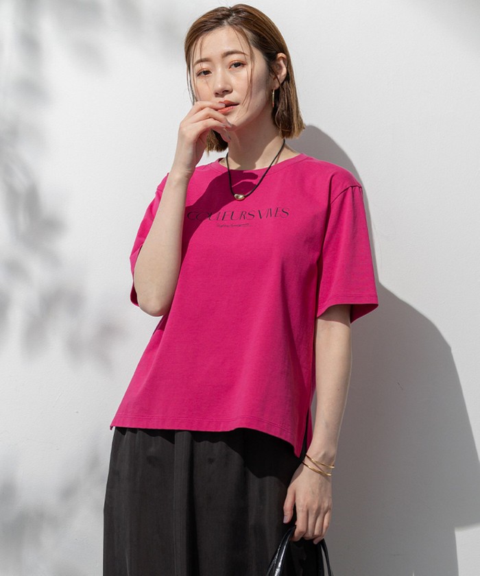 【洗える】ボタニカル カラー Tシャツ 23区 tシャツ 「洗える」ボタニカル カラー Tシャツ レディース