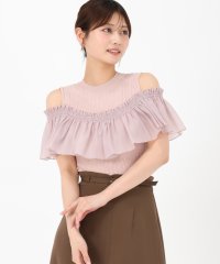 MISCH MASCH/ミッシュマッシュ MISCH MASCH 2025春夏新作 肩開きラッフルアイレットリブニット/508173845