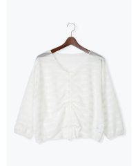 Te chichi TERRASSE/メッシュボーダーシャーリングトップス/508180714