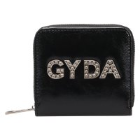 GYDA/GYDA ジェイダ 財布 二つ折り レディース ラウンドファスナー ラインストーンロゴ ブラック アイボリー ブルー 黒 GY－W291/508181035