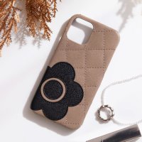 MARY QUANT/マリークワント MARY QUANT スマホケース iPhone16e ケース デイジー パッチキルト シェル レディース アイフォン/508181050