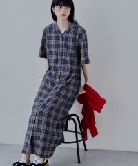 etoll./エトル etoll. ロングチェックシャツワンピース/508181096