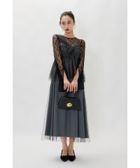 niana/ニアナ niana リボンベストセットアップドレス 2点セット チュール ビスチェ 結婚式 二次会 成人式 同窓会 パーティードレス オケージョンドレス お呼ば/508181104