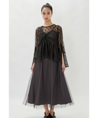 niana/ニアナ niana リボンベストセットアップドレス 2点セット チュール ビスチェ 結婚式 二次会 成人式 同窓会 パーティードレス オケージョンドレス お呼ば/508181104