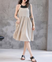 TeddyShop/テディショップ Teddyshop 【紫外線カット率 99％以上】レディース水着 バックダブルリボンワンピース+ホルターネック風リブビキニ 3点セット [大きい/508181109